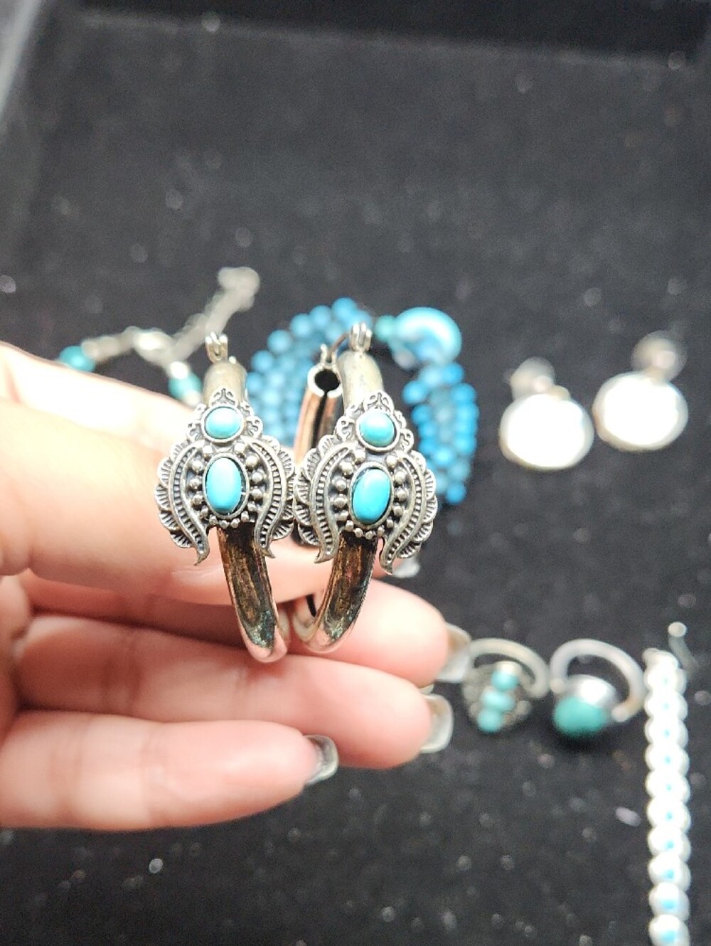 Turquoise Silver-Tone Bundle - Picture 10 of 14